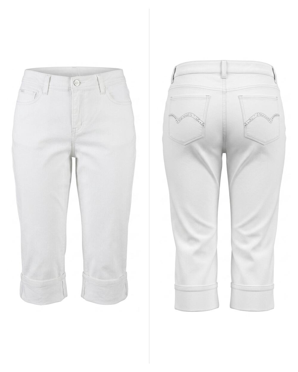 Lee Slender Secret White Denim Capri Cropped Jeans Women Size 10